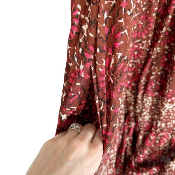 ULLA JOHNSON Eugenia Henna Tassel Cotton Midi Dress - Picture 8 of 12